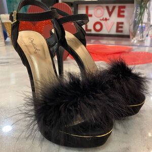 Womens Qupid black platform shoes